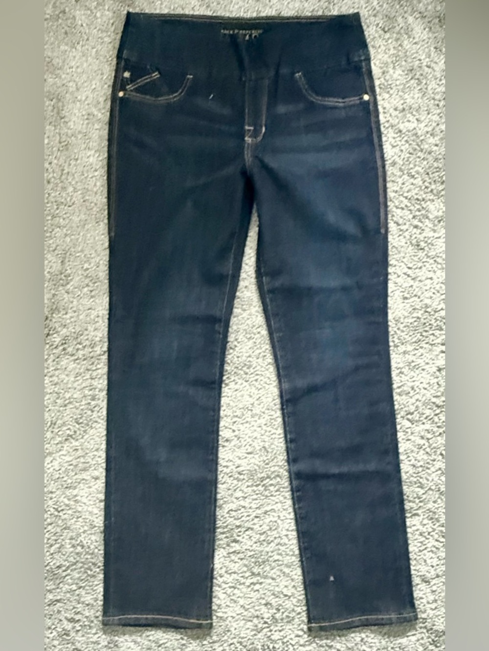 Rock & Republic Fever Pull-On Dark Wash Women's Stretch Jeans - Navy (14M)